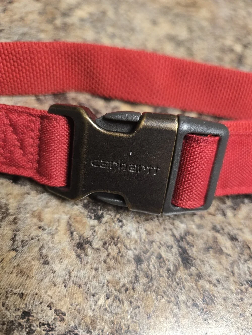 Red Nylon Carhartt Dog Collar
